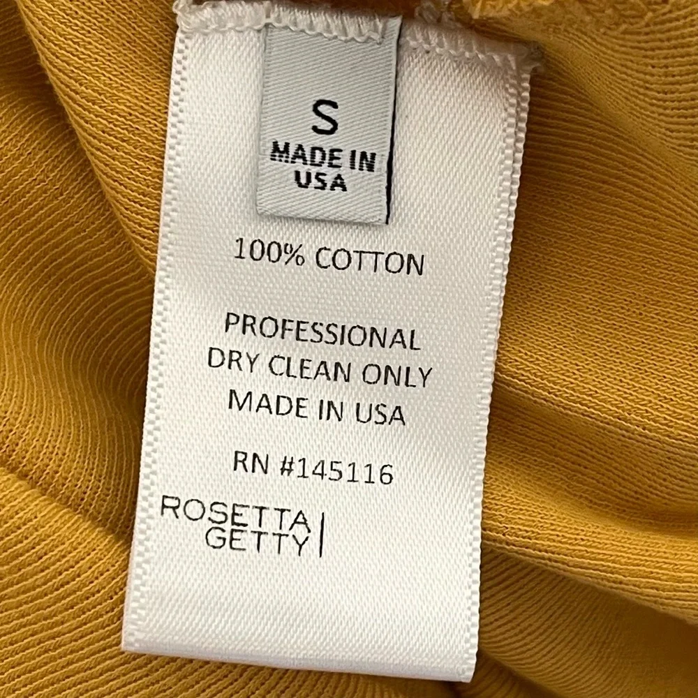 ROSETTA GETTY YELLOW MIDI/MAXI DRESS SIZE SMALL MINIMALIST CONTEMPORARY TRENDY - Picture 4 of 9